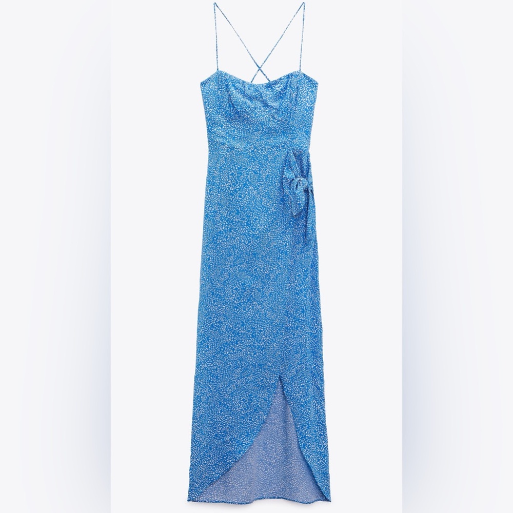 Zara Printed Knotted Dress